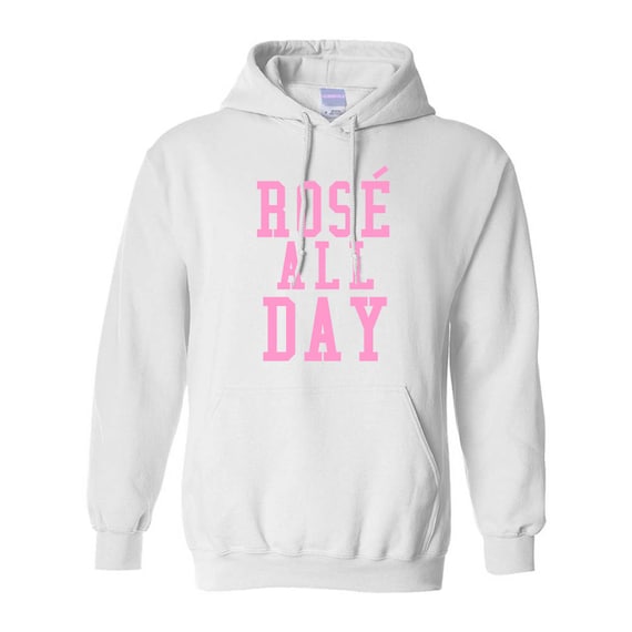 Rose All Day Unisex Pullover Hoodie Sweatshirt by Fashionisgreat Black Grey White Etsy