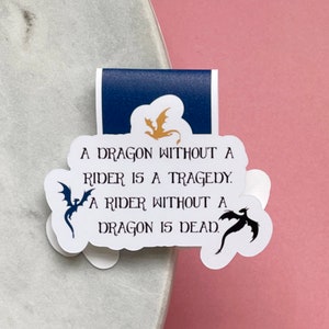 Dragon Rider Quote Bookmark, Fantasy Magnetic Bookmark, Bookish Gift for Fantasy Readers, Dragon Book Accessory