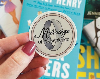 Marriage of Convenience Sticker, Romance Trope Vinyl Decal, Bookish Romance Sticker for Readers, Cute Tropes Sticker Series