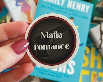 Pegatina de romance mafioso, pegatina de tropo literario de romance oscuro, pegatina de vinilo de autor para Kindle, portátil o diario