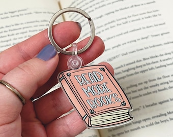 Read More Books keychain, gift for book lovers