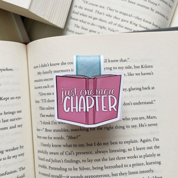 Just one more chapter magnetic bookmark, gift for book lovers