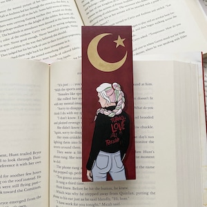 Dankia Fendyr bookmark, Crescent City, Official Sarah J. Maas Merch, "Through Love All Is Possible" Art Print, Laminated Option