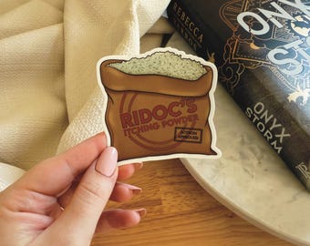 Ridoc’s Itching Powder Sticker, Onyx Storm Bookish Sticker, Fantasy Romantasy Merch, Aotrom Approved, Dragon Rider Gift, Fourth Wing quote