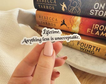 Lifetime Anything Less Sticker, Xaden & Violet Quote, Licensed Onyx Storm Fantasy Romance Sticker, Bookish Gift for Readers