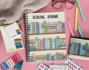XL Reading Journal, the perfect journal for readers, track up to 100 books and write your own reviews, great gift for readers