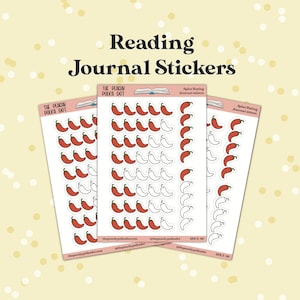 Pegatinas para diario de calificación de especias, pegatinas para diario de lectura, pegatinas para amantes de los libros, hoja de pegatinas para diario de reseñas de libros, pegatinas para diario de Booktok