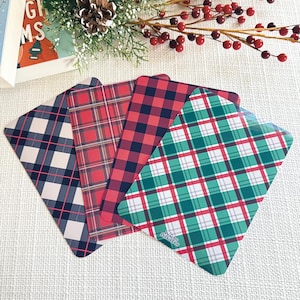 Kerstgeruite Kindle-insteekbundel, geruite vakantiepatronen, eenvoudig Kindle-decor, cadeau boekenliefhebber