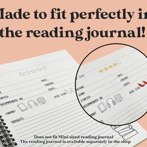 Reading Journal stickers, reading format E-Reader journal sticker, e-book kindle reader journal stickers image 9
