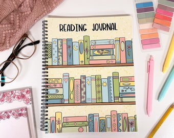 Reading Journal, el diario perfecto para lectores, rastrea hasta 50 libros y escribe tus propias reseñas, gran regalo para lectores