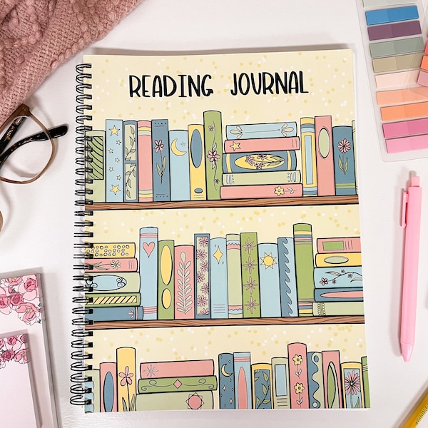 Reading Journal, the perfect journal for readers, track up to 50 books and write your own reviews, great gift for readers