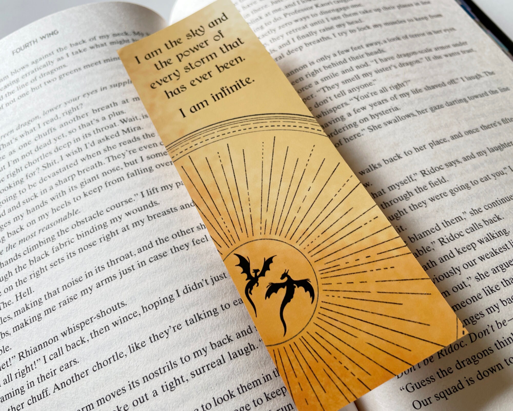 Fourth Wing Bookmark Rebecca Yarros Bookmark Romantasy -  Portugal