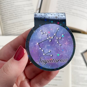 Sagittarius zodiac sign holographic magnetic bookmark