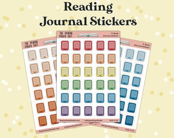 Reading Journal stickers, reading format E-Reader journal sticker, e-book kindle reader journal stickers