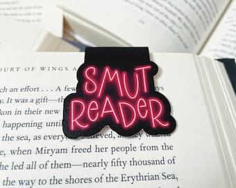 Smut Reader neon sign magnetic bookmark