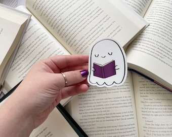 Marque-page de lecture fantôme mignon, cadeau fantasmagorique pour amateur de livres, marque-page magnétique Halloween, accessoire livresque fantôme