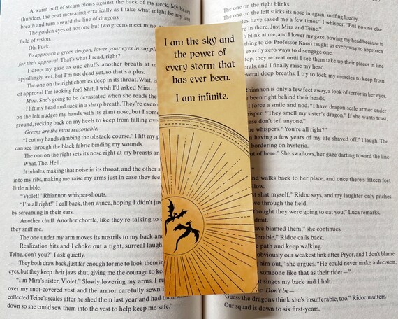 Fourth Wing Bookmark Rebecca Yarros Bookmark Romantasy -  Portugal