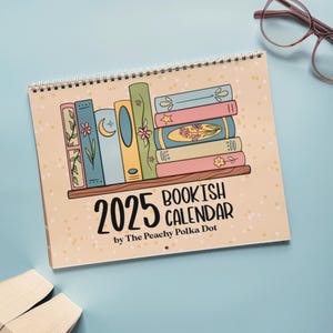 2025 Bookish Wall Calendar, calendar for readers and book lovers