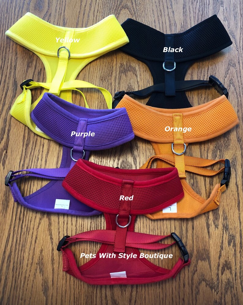 Personalized Soft Mesh Dog Harness Custom Embroidered with Etsy