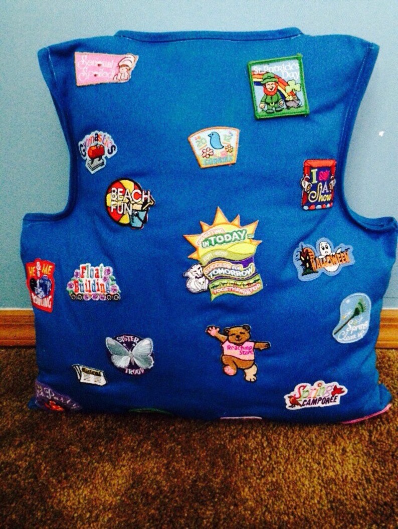 Girl Scout Vest Pillow Keepsake Etsy