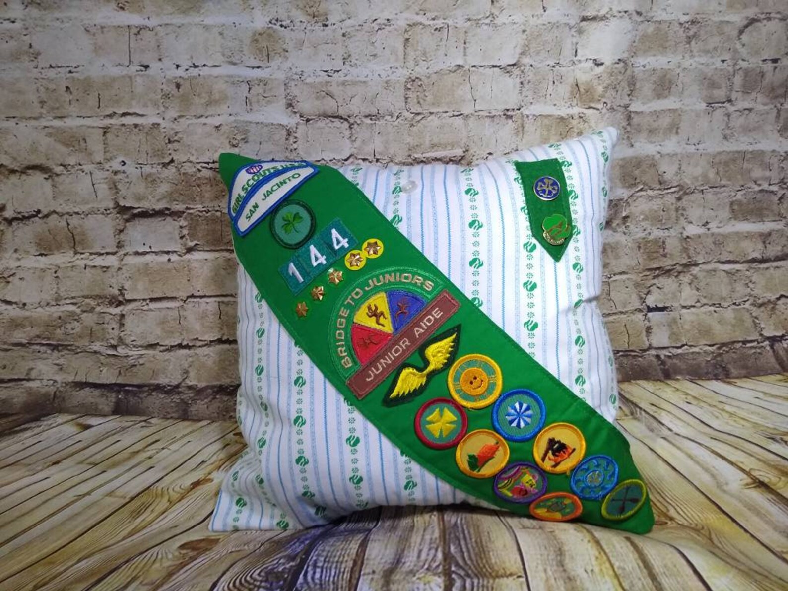 Girl Scout Keepsake Sash Pillow Memory Gift Present Etsy