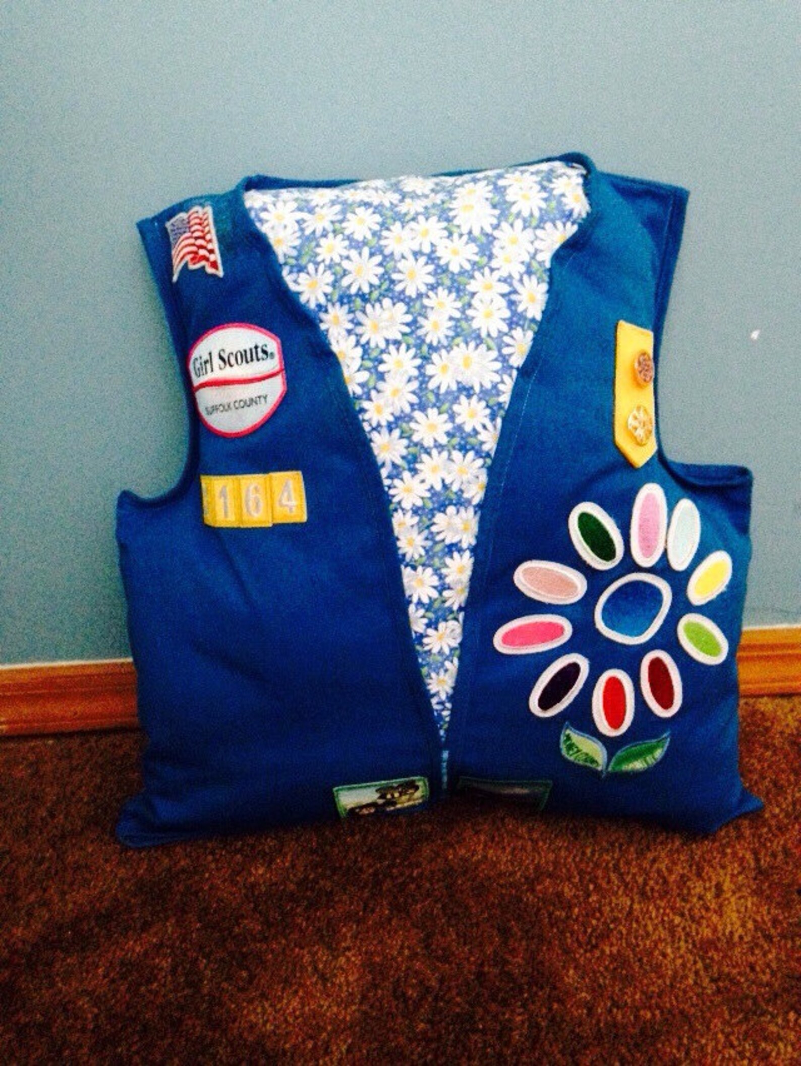 Girl Scout Vest Pillow Keepsake Etsy