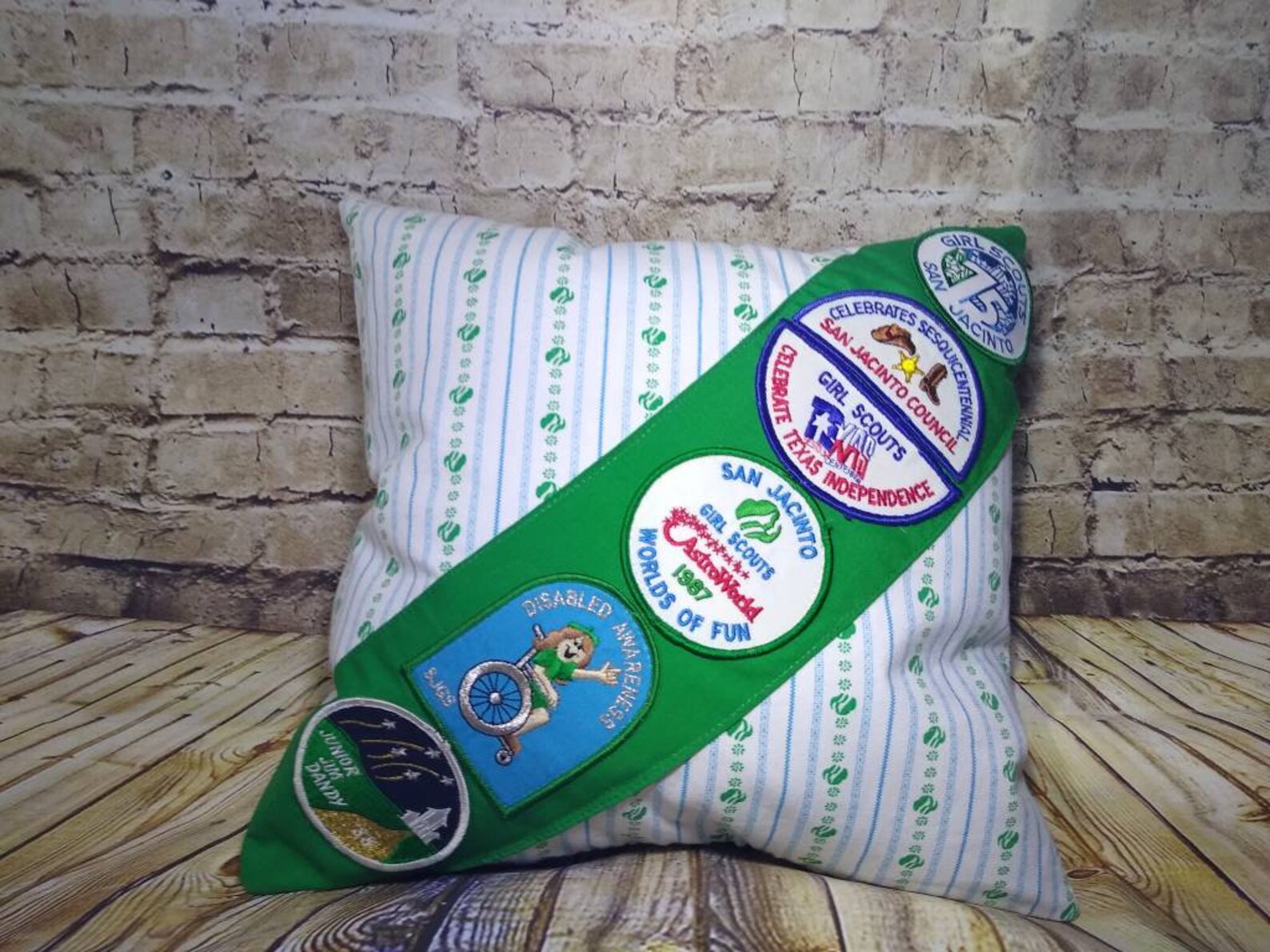 Girl Scout Keepsake Sash Pillow Memory Gift Present Etsy
