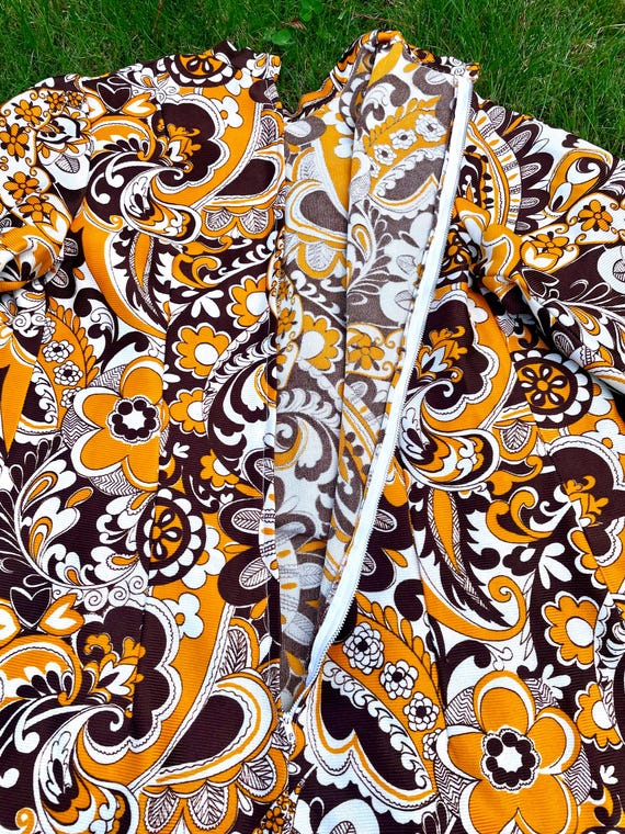 Vintage 60s Paisley Bell Sleeve Mini Dress Tunic Top - Etsy