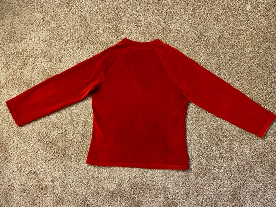 Vintage 70s Dark Rusty Burnt Orange Long Sleeve V… - image 6