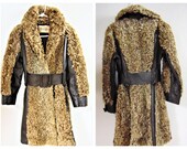 FINAL SALE 70 39 s Shaggy Fur Coat - 60 39 s Penny Lane Coat - Vng Hippie Curly Persian Lamb Coat -70s Mongolian Shearling Wool Fur Mod Boho Coat
