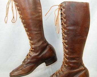 tall leather walking boots
