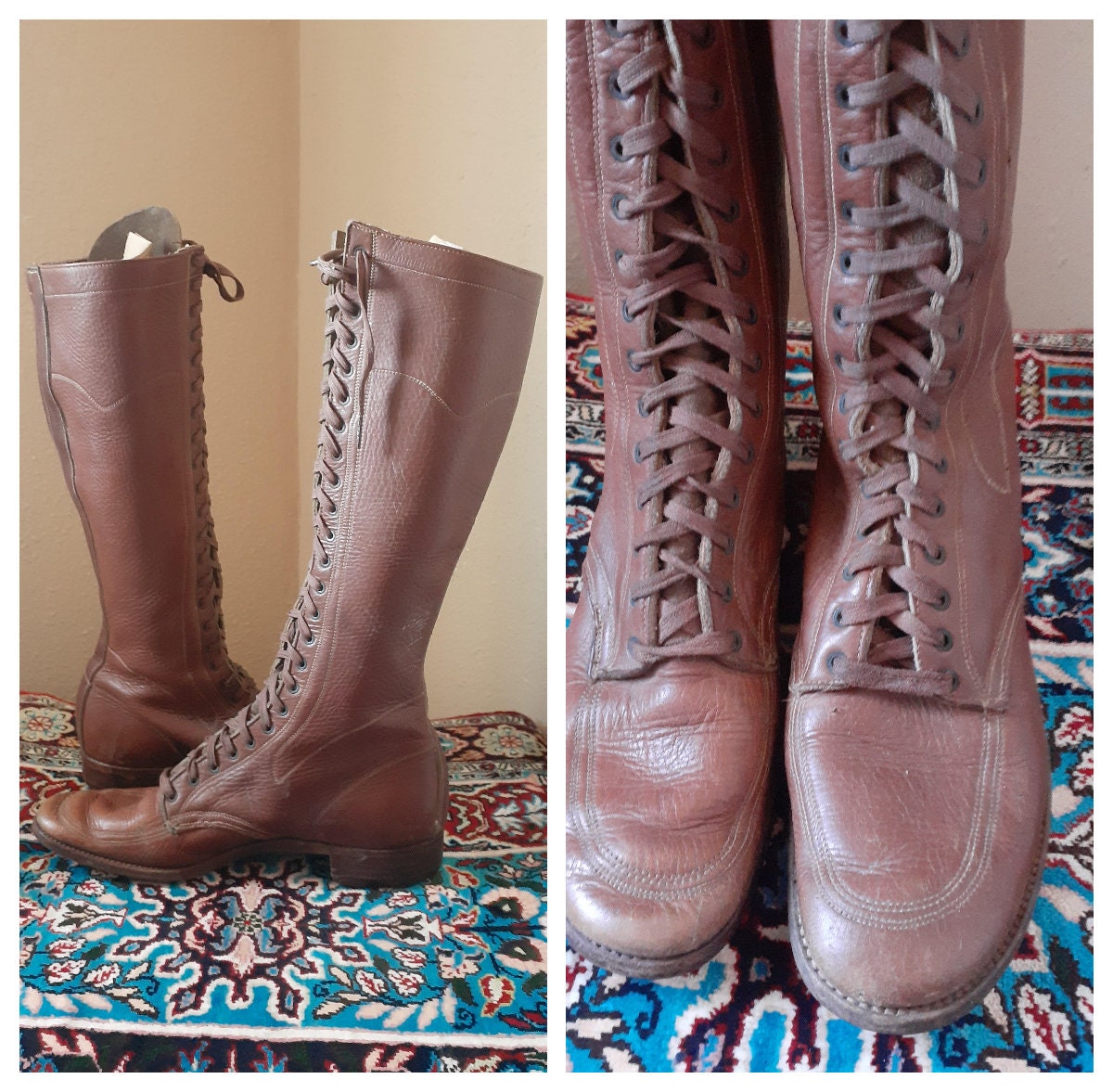 Tall Granny Boots - Etsy