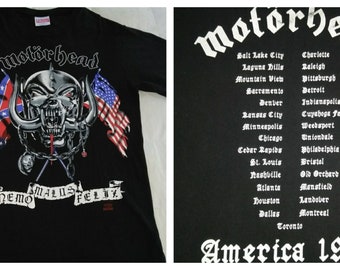 290 on Sale Motorhead Nemo Malus Felix 1991 tour shirt - RARE Lemmy Kilmister Concert T - Iron Maiden - Metallica - Juda Priest - Metal