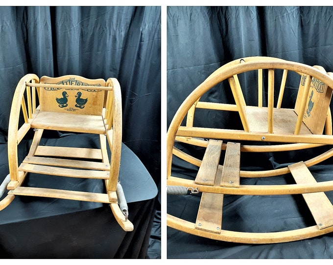 Teetertot Bouncing Rocking Toy Chair by the Delphos Bending Co. C 40s