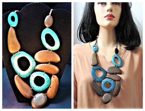 Brutalist Vintage Artisan Modernist Necklace - Des