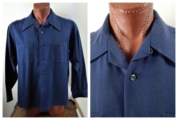 50's 60's Pendleton Wool Shirt USA made Sz L- XL