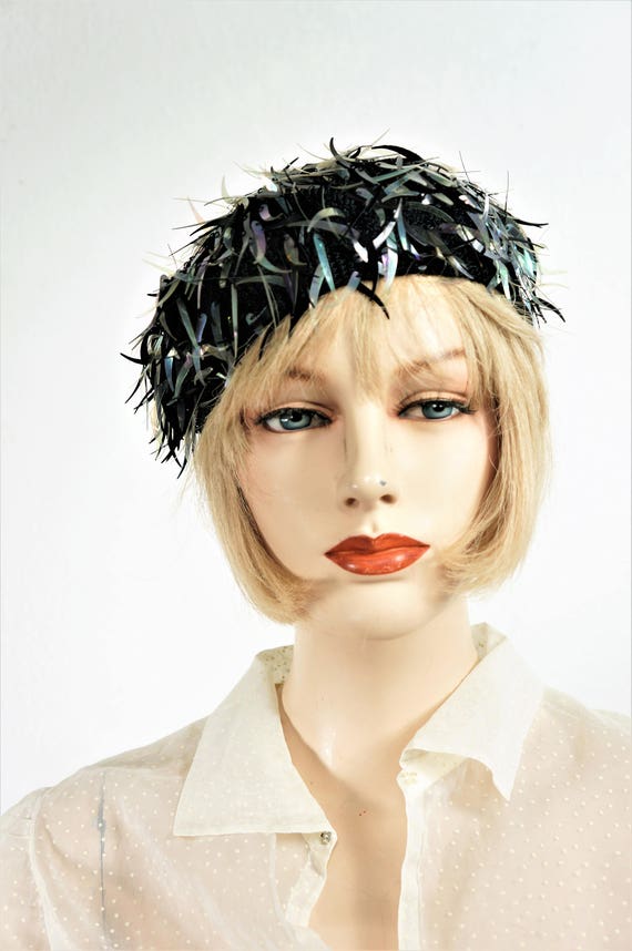 True Vintage 1920's Flappers Sequin Beret - 1920's