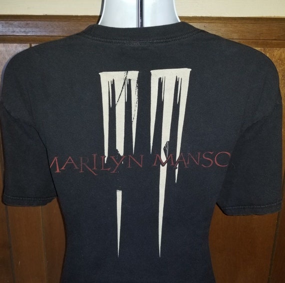 RARE 1990 Marilyn Manson All Over Tshirt - Concer… - image 6