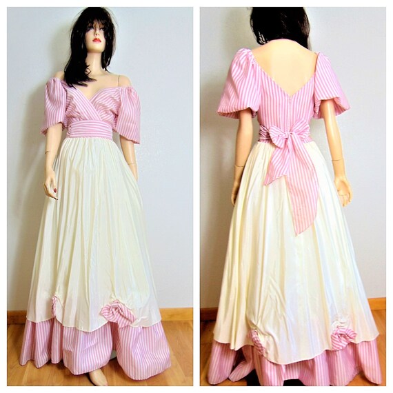 Vng Satin Steampunk Bridal Gown - Ball Gown Sz 5 -