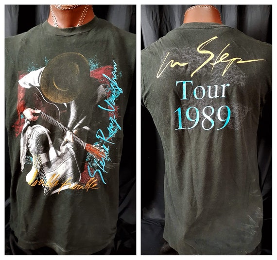 1989 Stevie Ray Vaughn Concert Tshirt - Blues Band