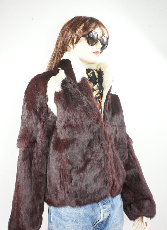 70s Bohemian Bunnykin Fur Jacket - 70's Grunge Fur