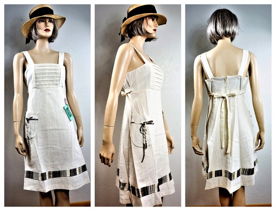 Sz 13 - Vng Deadstock Peasant Sundress - 70's Gunn