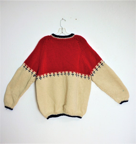 Deadstock 50's 60's Over Sized Hand Chunky Knit Sk