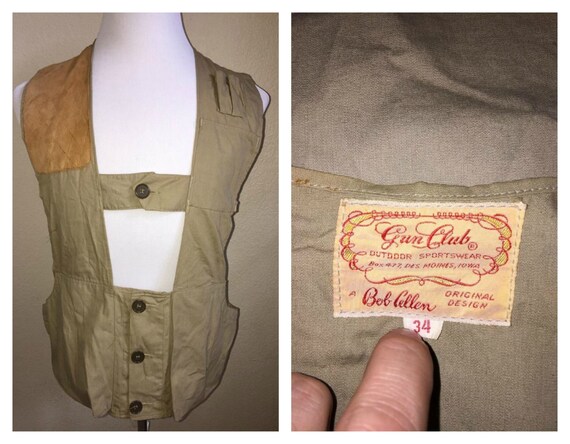 1940's Hunters Vest - Trap Shooters Vest Size 34 /