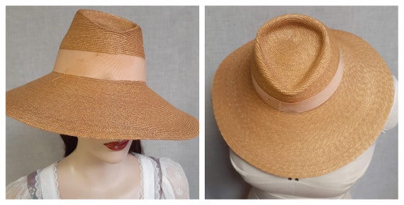 STUNNING 1930's early 40's Pin-up Wide Brim Fedora