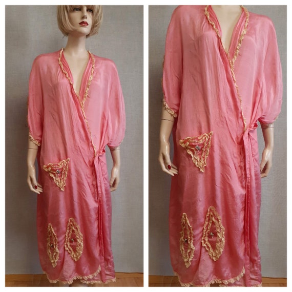 Suffrage French Trousseau Silk and Lace Dressing G