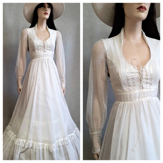 70s Gunne Sax Wedding Dress - Dead Stock Sz 3 - 70