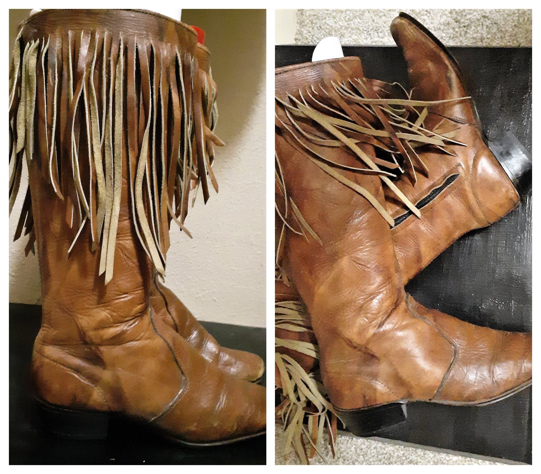 lace up boots with fringe