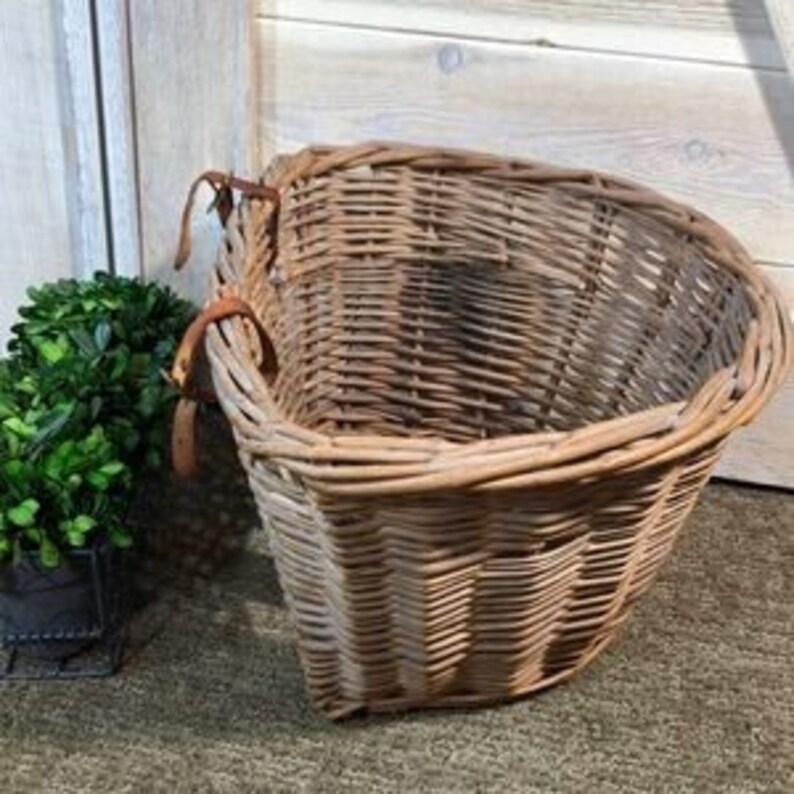 Vintage Old Wicker Bike Basket Antique Wicker Bike Basket Etsy