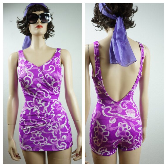 60s Pinup Swimsuit NWOT Sz 10D / Roxanne Rockabill